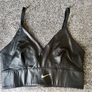 Nike Shiny Black Sports Bra